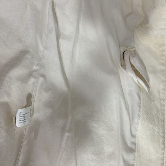 GAP Genuine Leather Full Zip Jacket With Pockets In Ivory Size M - Picture 6 of 11